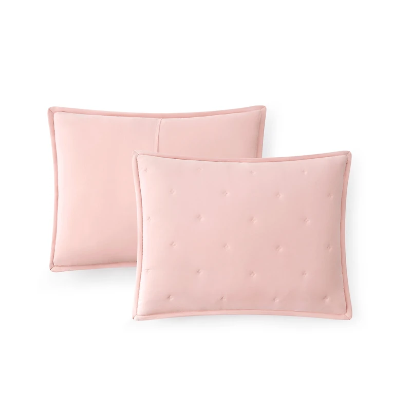 Ensemble de couette Mainstays 3 pièces, rose blush, lit double queen