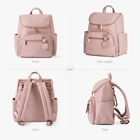 Hannah & Sophia Ready to Roam Diaper Bag Set, Rose Pink