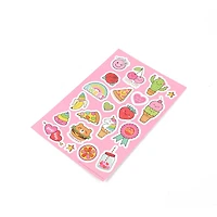 AUTOCOLLANTS ROSE CLAIR, 4 feuilles en lot