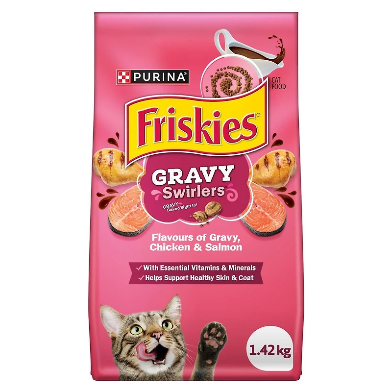 Friskies Gravy Swirlers, Dry Cat Food, 1.42-7.26 kg
