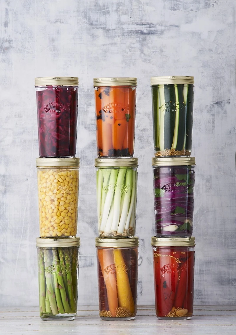Kilner Pots Mason en verre à ouverture large avec couvercles scellés, 500ml