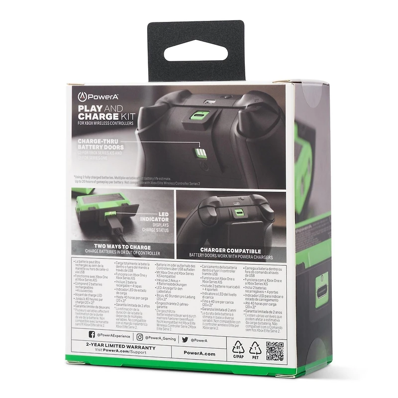 PowerA Play & Charge Kit for Xbox Series X|S, Microsoft Xbox
