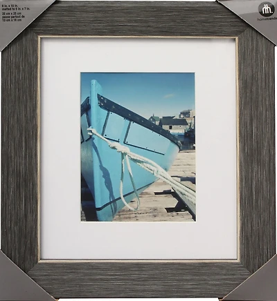 Cadre photo hometrends 8 x 10 po d'effet bois en gris Cadre photo de 8 x 10 po à 5 x 7 po d'effet bois en gris