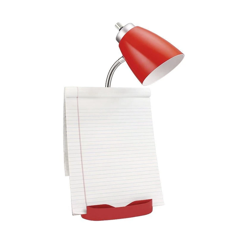 Lampe de bureau Limelights col de cygne avec support de livre pour tablette iPad et prise de charge