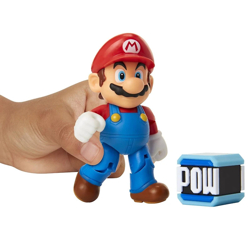Figures 4 pouces Monde de Nintendo - Mario avec Bloc POW
