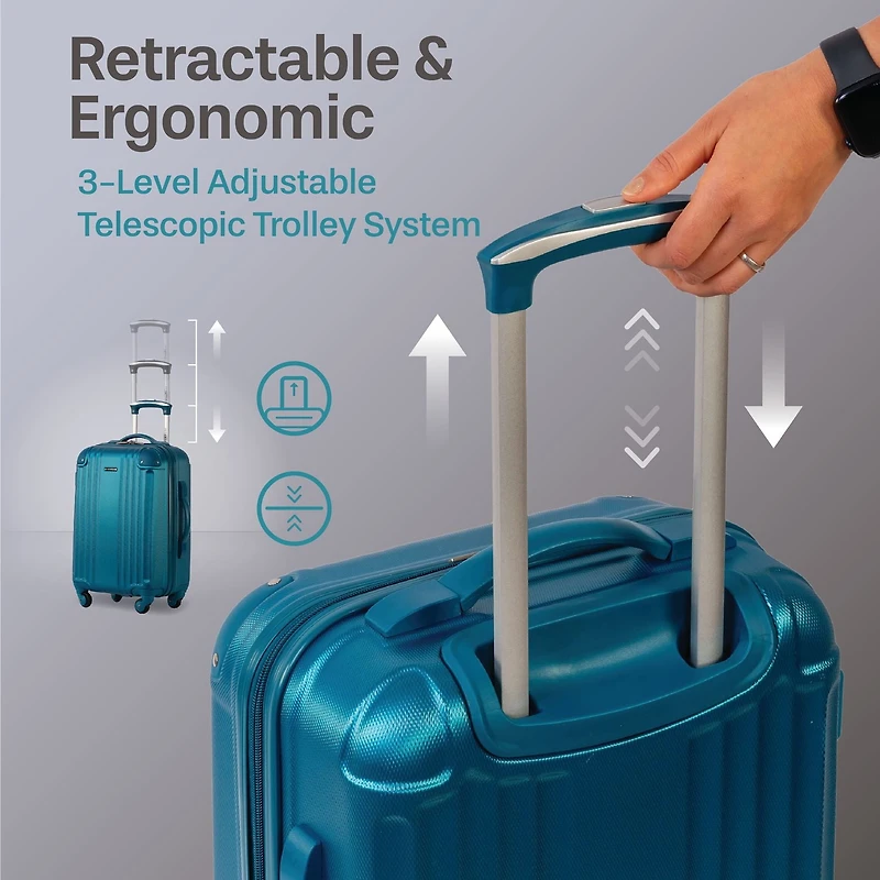 JetStream® Valise Cabine Rigide à Roulettes Bagage de Cabine à Roulettes Pivotantes de 20 po