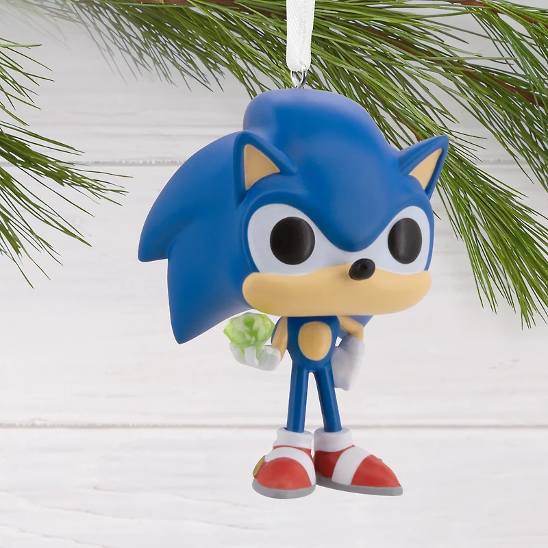 Décoration Hallmark de Noël, Sonic, le hérisson avec une émeraude, Funko POP!, articles-cadeaux de culture populaire
