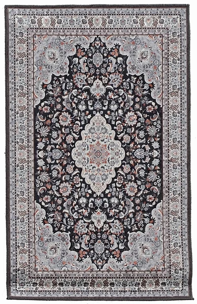Tapis Emerald Grenier marine & bleu de 5 pi x 7 pi