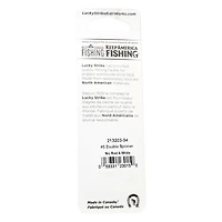 Lucky Strike Baitworks #3 Red & White Double Spinner - 3-pack - Fishing Spinner