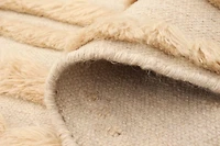 ECARPETGALLERY 4'9" x 7'10" Carved Cambridge Hand Made Area Rug for Living Room, Dining Room and Bedroom in Ivory