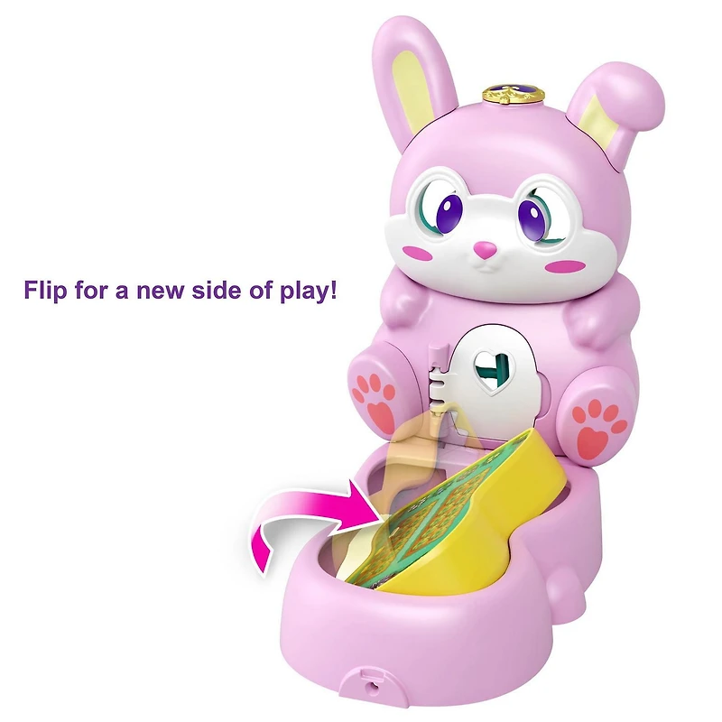 Polly Pocket-Coffret Transformable Lapin, avec Polly et figurine lapin
