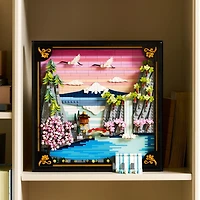 LEGO Art Japanese Cherry Blossom Landscape Building Set for Adults - Room Decoration & Gift for Women & Men, Ages 18+ - Framed Wall Decor, Stand or Hang to Display - 31218