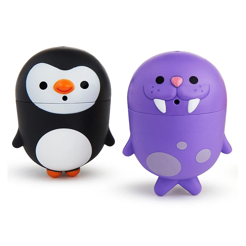 Munchkin CleanSqueeze™ Jouet de bain anti-moisissure Squirts, pingouin/morse, paquet de 2