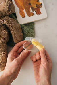 Dr. Brown's 100% Silicone Finger Toothbrush for Baby, Yellow / Gray