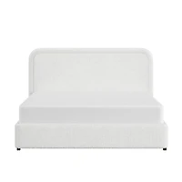 Better Homes & Gardens Juliet King Boucle Platform Bed, Ivory