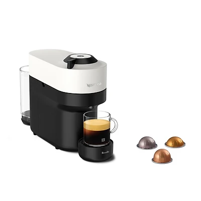 Machine à café et expresso Nespresso Vertuo Pop Coconut White de Breville 6 Tailles de Café