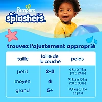Pampers Splashers Swim Diapers, Size 3-5, Disposable Baby Swim Diapers, 17CT - 20CT