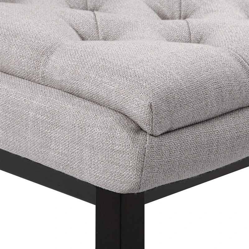 Tabourets de bar d'intérieur capitonnés modernes CorLiving Leilani avec dossier et pieds en bois - Lot de 2