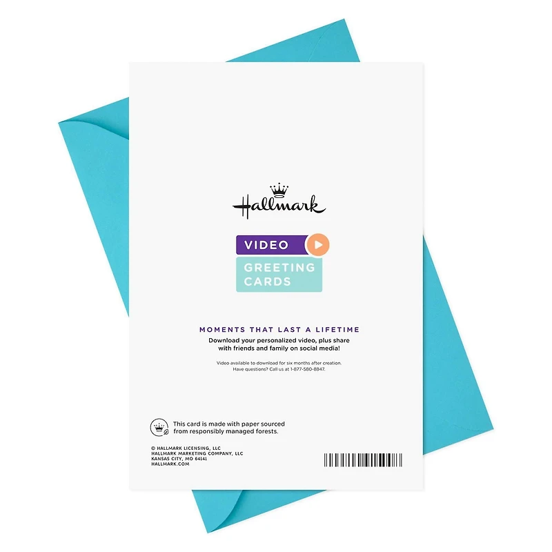 Carte de fête romantique, carte d'amour, carte d'anniversaire – « Love You » – Avec vidéo à personnaliser – Hallmark (Enregistrez votre propre message vidéo)