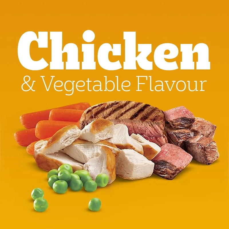 PEDIGREE VITALITY+ Dry Food For Adult Dogs – Roasted Chicken & Vegetable Flavour - Supports Strong Bones and Healthy Teeth – With Calcium, 8kg-20kg