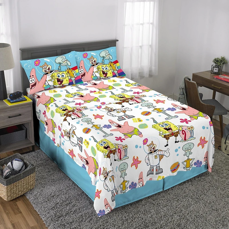 Ensemble de drap D SpongeBob "Underwater Treasure" Ensemble de drap D SpongeBob