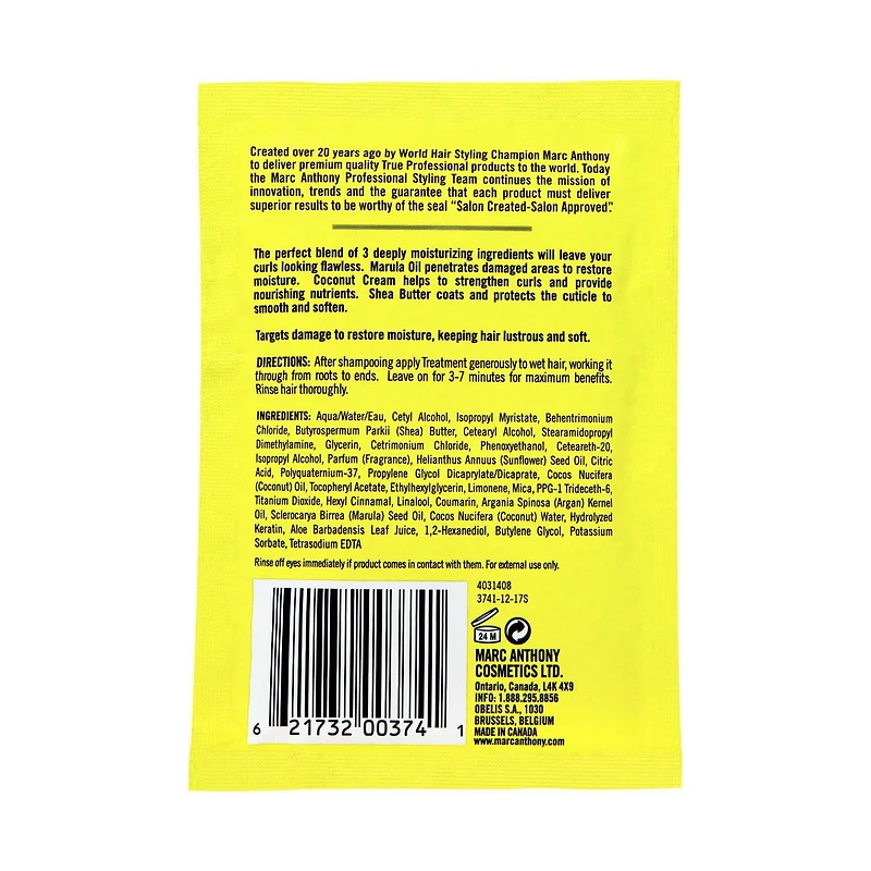 Marc Anthony Strictly Curls 3X Moisture Restorative Treatment 50 ml