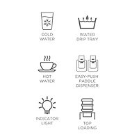 Westinghouse Countertop Top-Loading Water Dispenser, Easy-to-Use Dispensing Paddles
