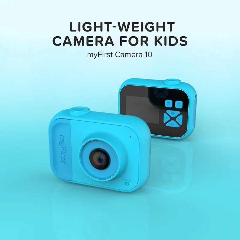 myFirst Camera 10 - New Kids' Digital Mini Camera, 5MP, Micro SD Card, Tripod Screw - Blue