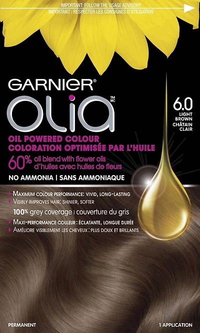 Garnier Olia Sans Ammoniaque Coloration Permanente pour Cheveux Optimisée par l'Huile