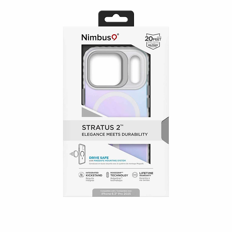 Nimbus9 Étui Stratus 2 MagSafe Smoke pour iPhone 17 Pro