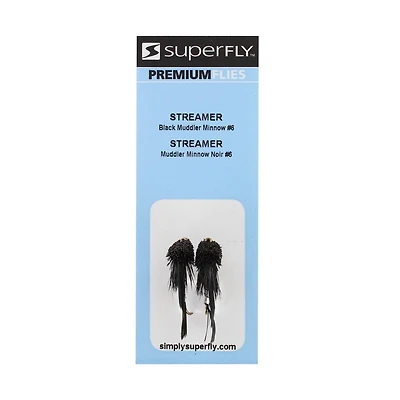 Superfly FLY6020-06P Streamer Muddler Minnow Black #06, They are meant to imitate bait fish