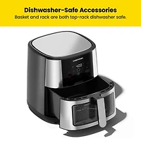 Chefman Easy-View Air Fryer with Digital Controls, 7.5L (8 Qt) Capacity - Stainless Steel, New, 7.5L (8 Quart) Air Fryer