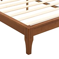 Noble House 12 Inch Full Size Solid Dry Bamboo Wood Platform Bed Frame,Brown