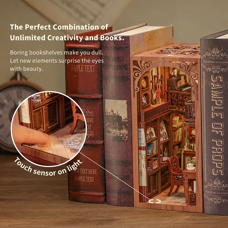 Tradeopia Puzzle en bois 3D – Kit DIY Le Rythme Secret Bibliothèque Miniature