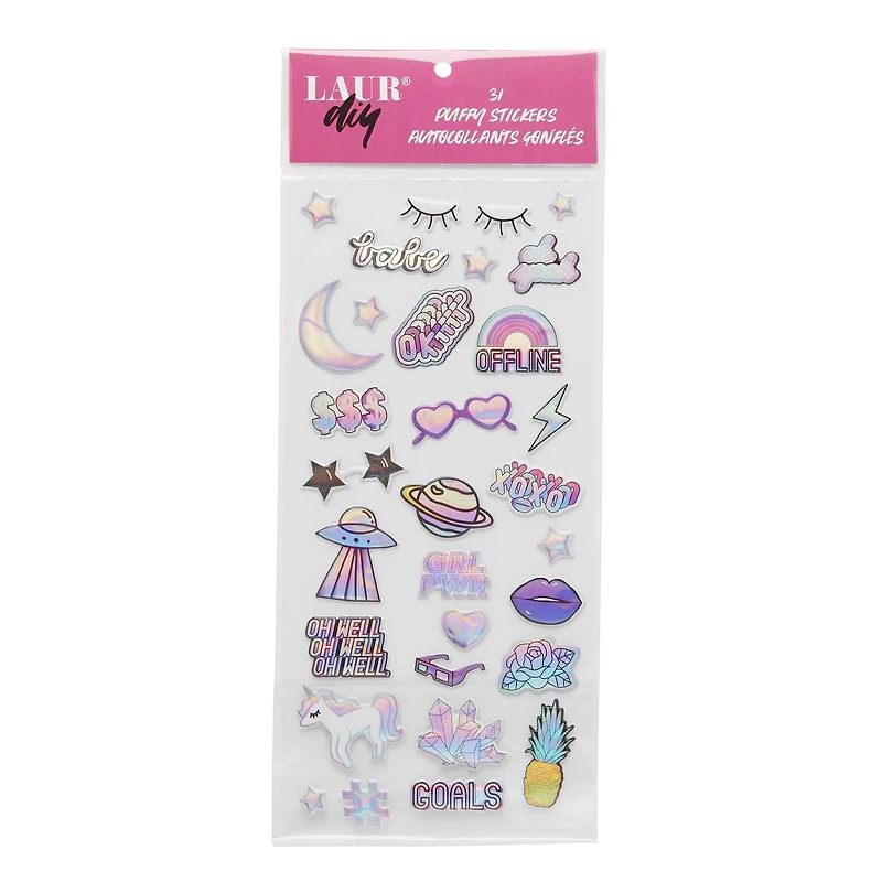Autocollants gonflés Unicorn de LaurDIY