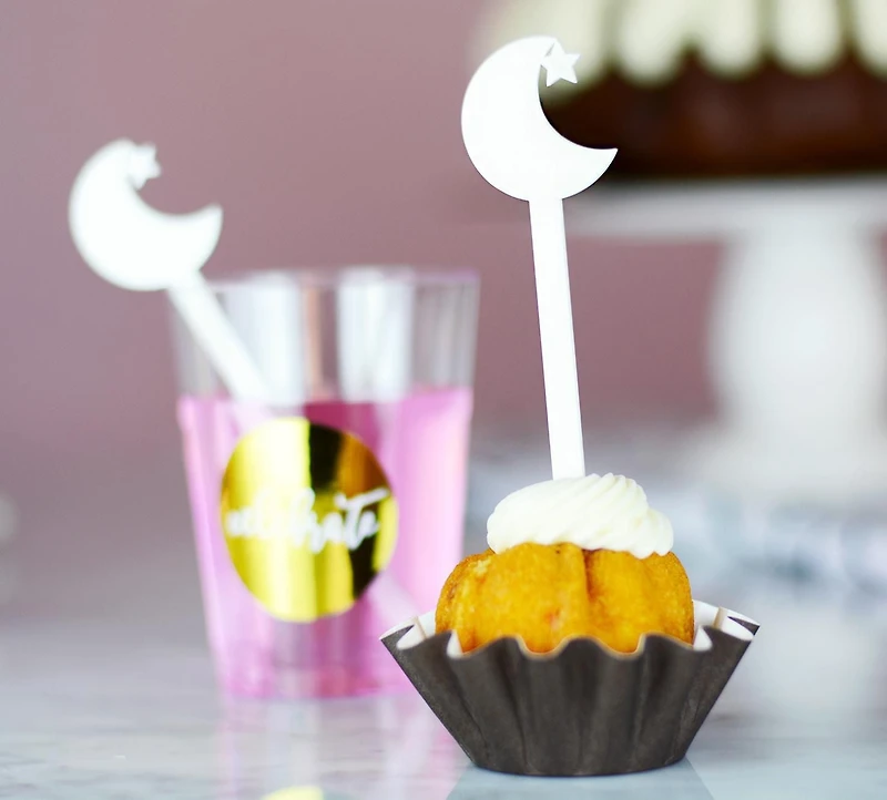 modernEID acrylic Crescent Moon picks / stirrers