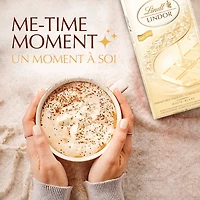 Lindt LINDOR White Chocolate Bar, 100 Grams, 100g Chocolate Tablets