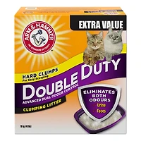 Arm & Hammer Double Duty Advanced Odour Control Clumping Cat Litter, 18 kg, 18 kg