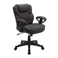 Serta – Fauteuil de direction pivotant en tissu maillé pour taille forte, gris