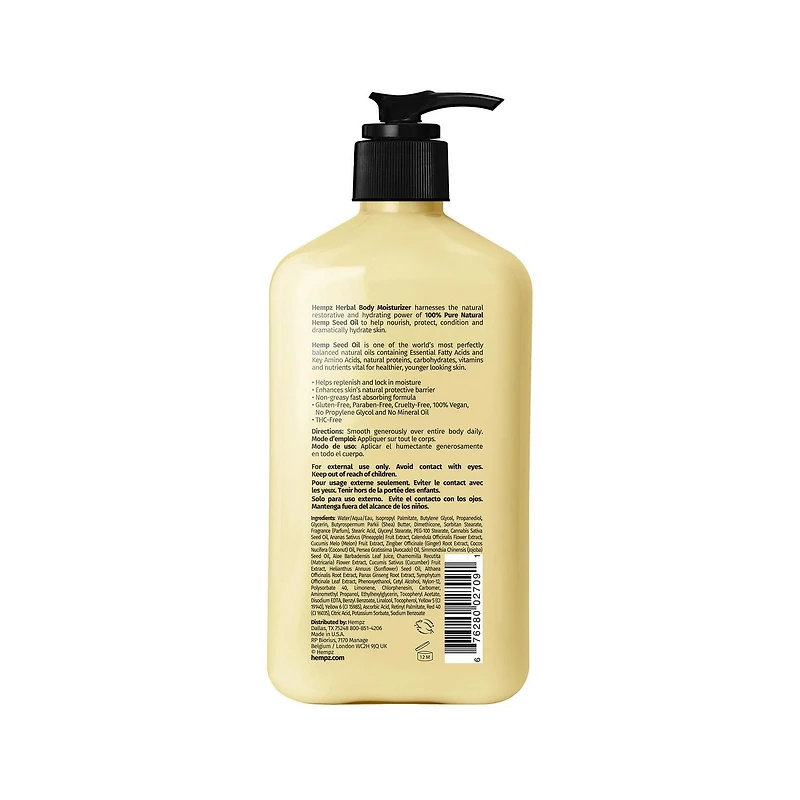 Hempz Ananas Doux Lotion 17 oz Aide à revitaliser, adoucir et hydrater