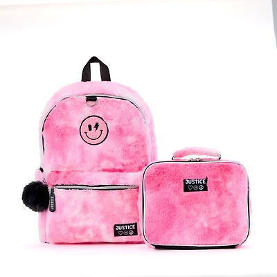 Justice Fuzzy Smiles Backpack Set