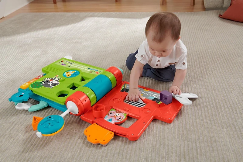 ​Fisher-Price Sit-to-Stand Giant Activity Book electronic learning toy and activity center - English Edition