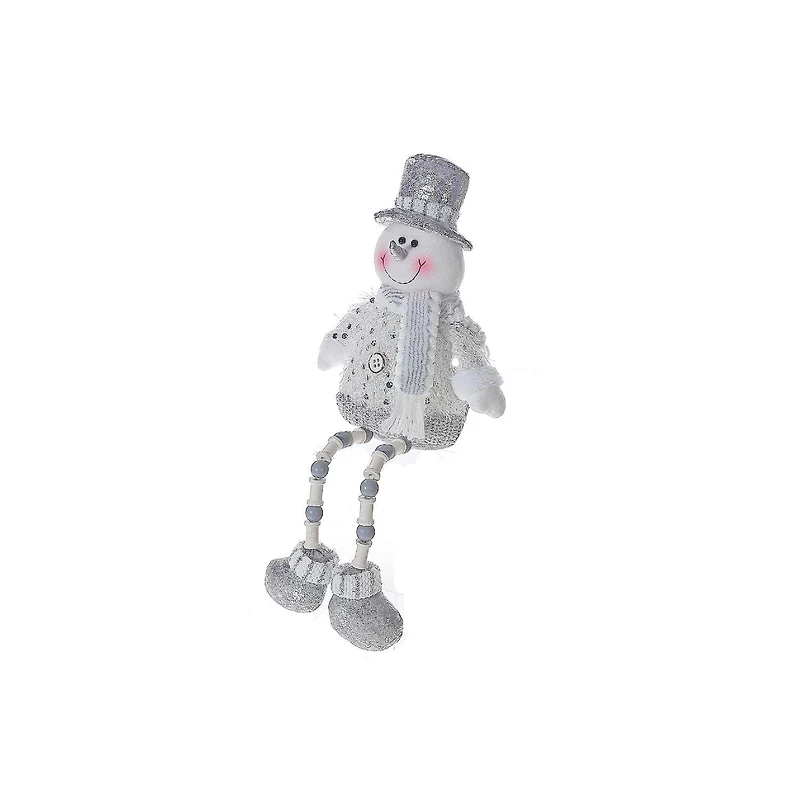 Christmas Icy Glam Snowman Shelf Dangler 17"
