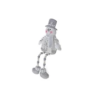 Christmas Icy Glam Snowman Shelf Dangler 17"