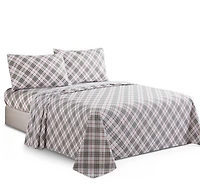 Marina Decoration Printed 600 Thread Count Soft Deep Pocket Hotel Standard Long Staple Cotton Blend Percale All Season Bedding Sheet Set