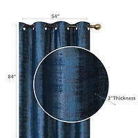 Embossed Rubber Panel & Grommets Navy Blue - Set of 2