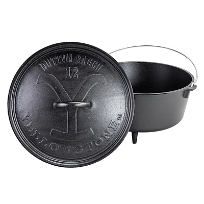 Lodge Yellowstone™ 12 Inch / 8 Quart Cast Iron Deep Camp Dutch Oven