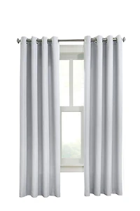 Loft Living Maria, filtrant la lumière panneau de rideau à œillets faux lin texturé 52" x 84", blanc