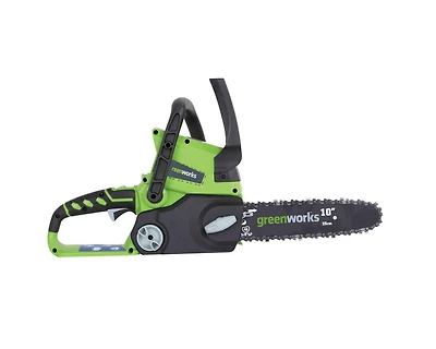 Scie à chaîne sans fil Greenworks 24 V, 10 po, batterie et chargeur vendus séparément 2000102