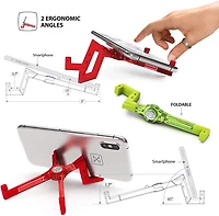 KEKO Support de tablette universel pliable pour iPad/Android Tablet Holder/Galaxy/Kindle + Smartphone, liseuse compatible avec étui de protection ou accessoires de manchon